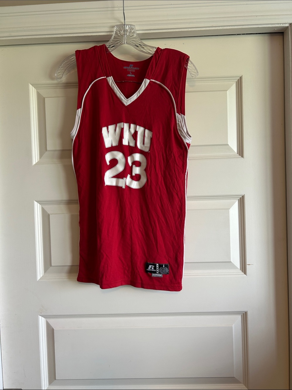 Russell Athletic Red Youth Basketball Jersey with White Trim